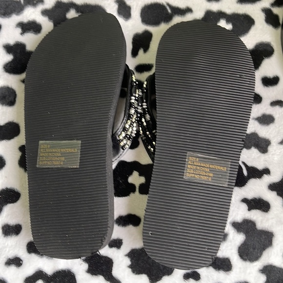 Size 8 black sparkly jeweled sandals by Mix it NWT - Picture 5 of 5